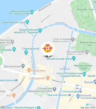 Карта расположения офиса компании.